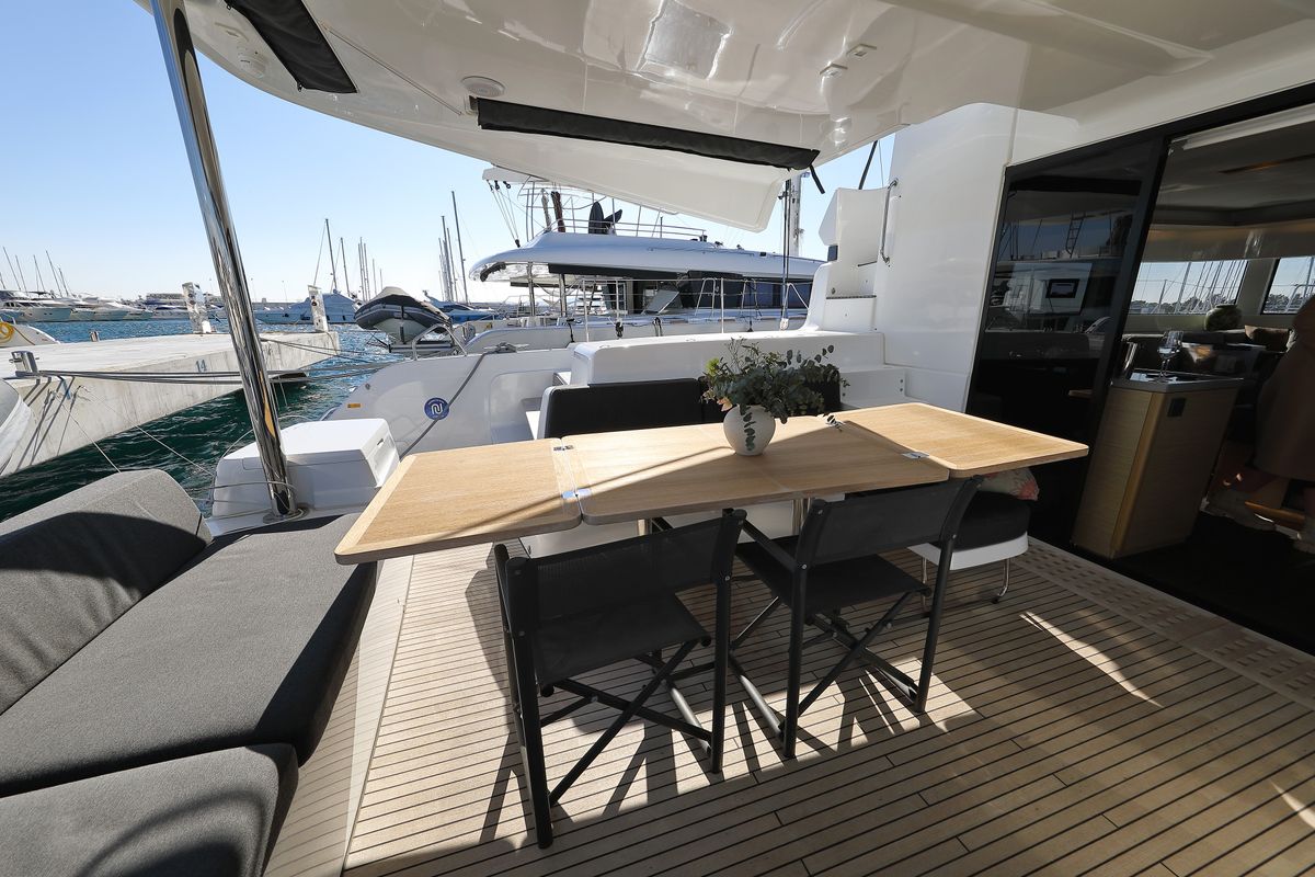 Deck of SERENDIPITY, a Lagoon 51 catamaran at Općina Sukošan, Croatia