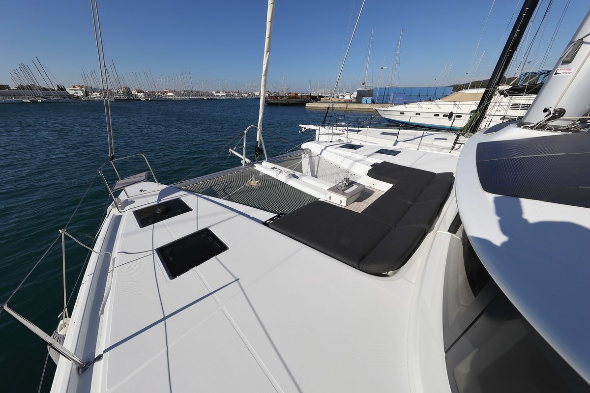 Deck of SERENDIPITY, a Lagoon 51 catamaran at Općina Sukošan, Croatia