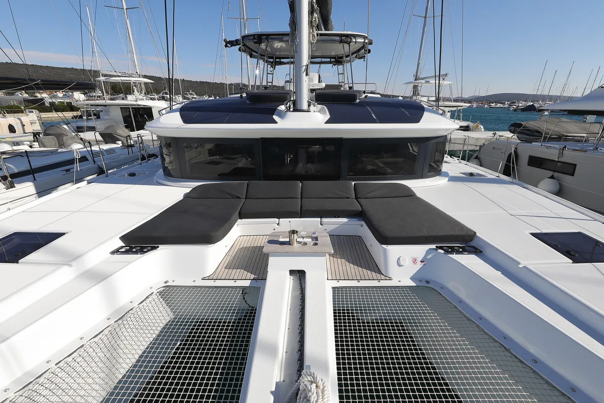 Deck of SERENDIPITY, a Lagoon 51 catamaran at Općina Sukošan, Croatia