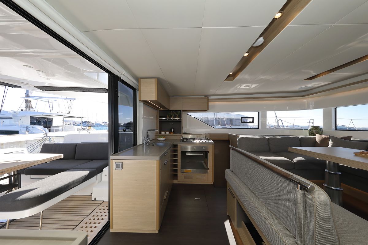 Galley of SERENDIPITY, a Lagoon 51 catamaran at Općina Sukošan, Croatia