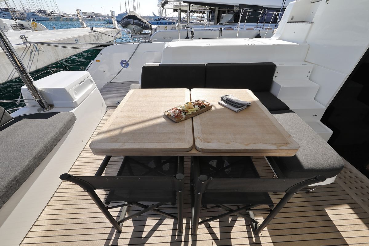 Deck of SERENDIPITY, a Lagoon 51 catamaran at Općina Sukošan, Croatia