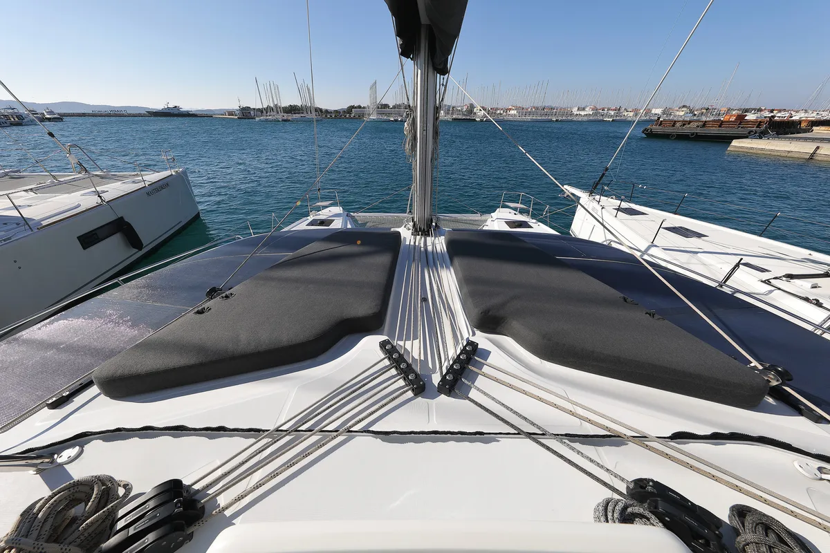 Deck of SERENDIPITY, a Lagoon 51 catamaran at Općina Sukošan, Croatia