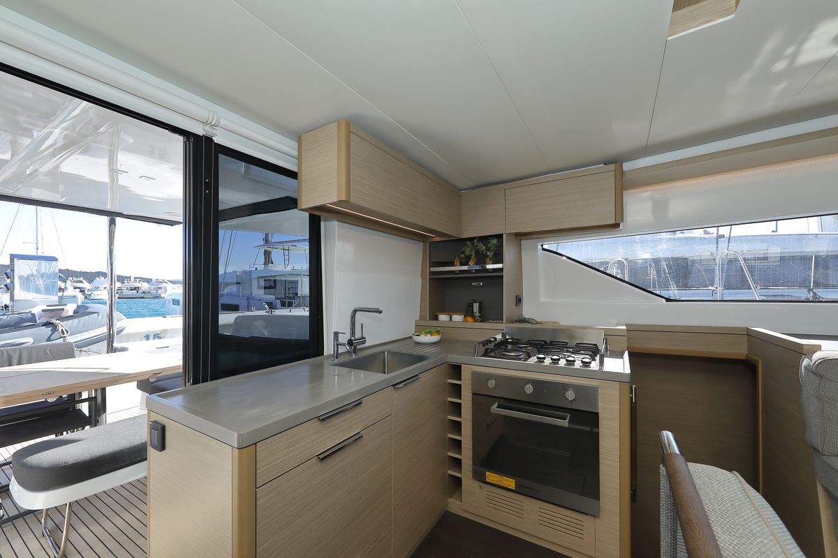 Galley of SERENDIPITY, a Lagoon 51 catamaran at Općina Sukošan, Croatia