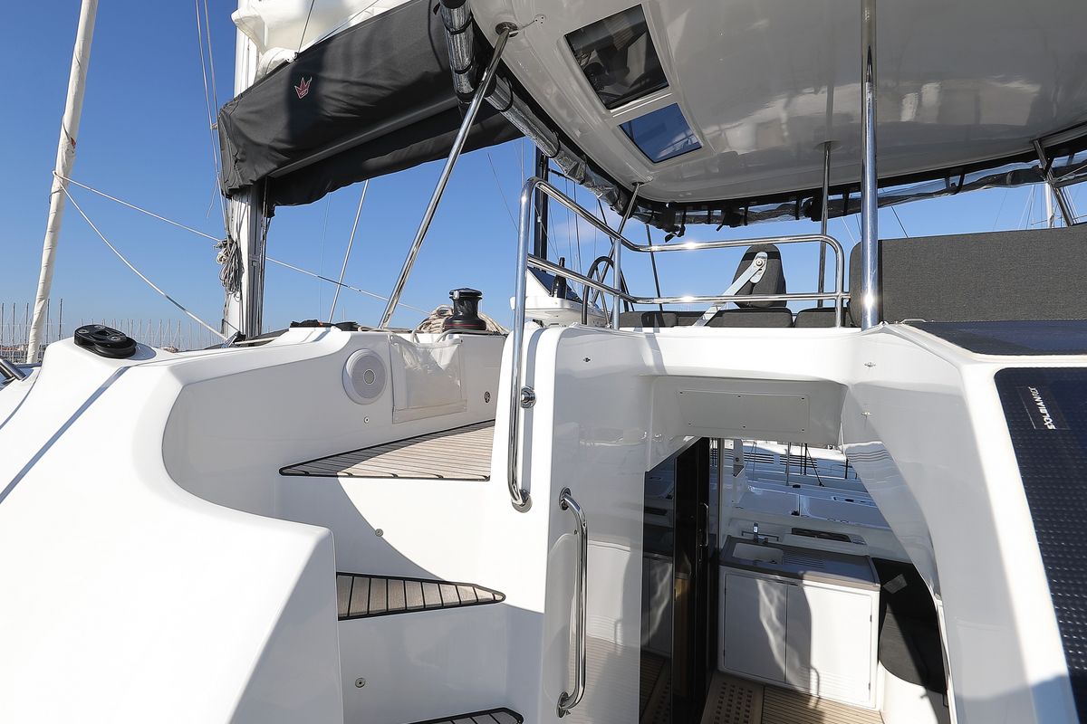 Deck of SERENDIPITY, a Lagoon 51 catamaran at Općina Sukošan, Croatia