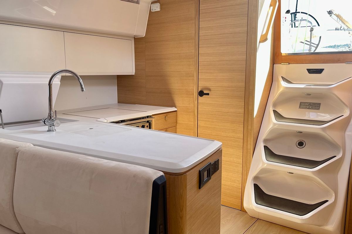 Galley of Loki, a Elan E6 sailboat at Pirovac, Croatia