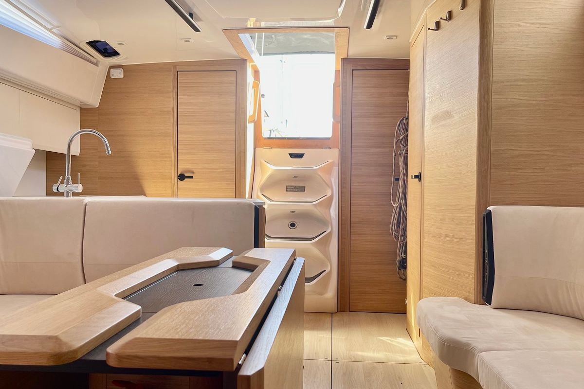 Salon of Loki, a Elan E6 sailboat at Pirovac, Croatia