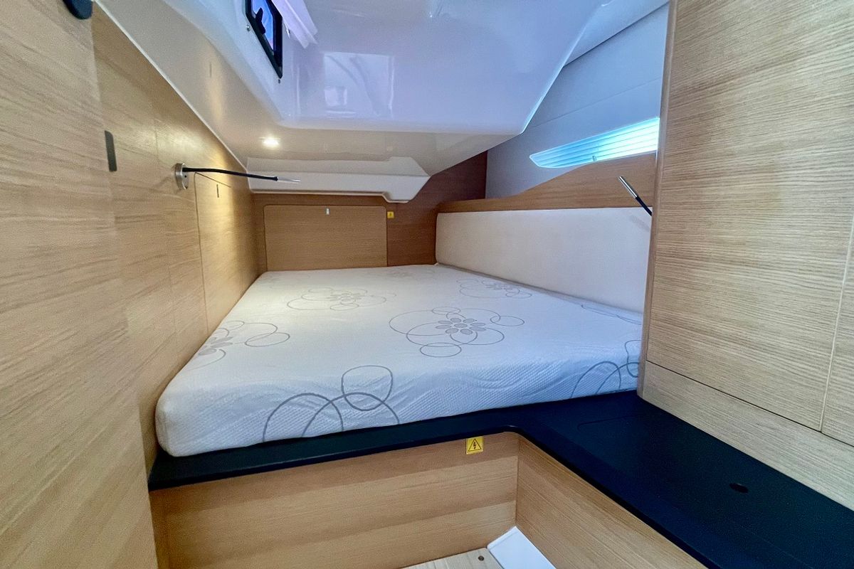 Cabin on Loki, a Elan E6 sailboat at Pirovac, Croatia
