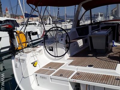 Cockpit of PARIJA, a Beneteau Oceanis 45 sailboat at Split, Croatia