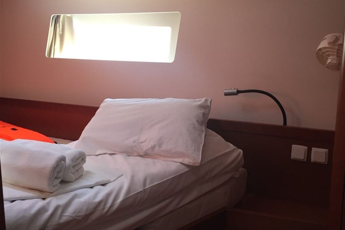 Cabin on PARIJA, a Beneteau Oceanis 45 sailboat at Split, Croatia