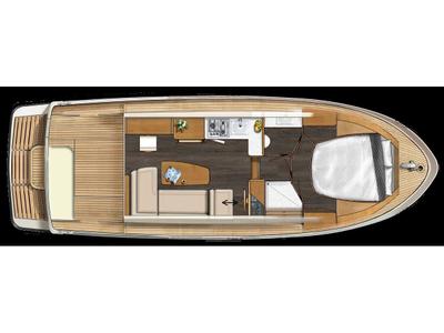 Floor plan of Amy, a Gulet x-reuse motorboat at Mirow, Germany