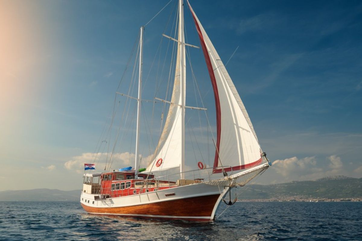 Exterior view of SOLE, a Gulet Gulet gulet at Grad Kaštela, Croatia