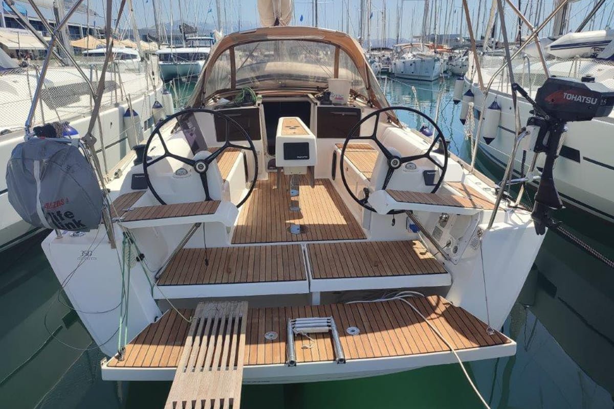 Deck of Spinaker, a Dufour 350 GL sailboat at Izola / Isola, Slovenia
