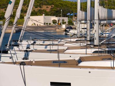 Deck of Athena, a X-Yachts X4⁶ sailboat at Lavreotiki Municipal Unit, Greece