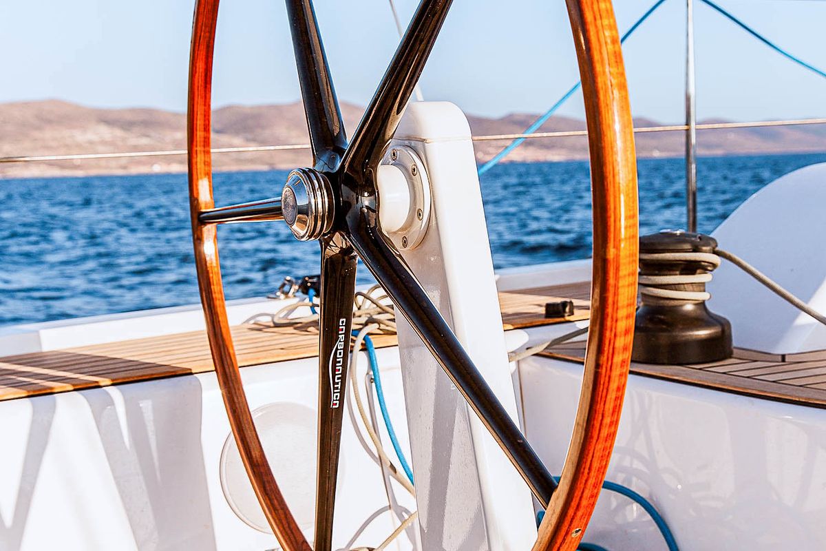 Cockpit of Athena, a X-Yachts X4⁶ sailboat at Lavreotiki Municipal Unit, Greece