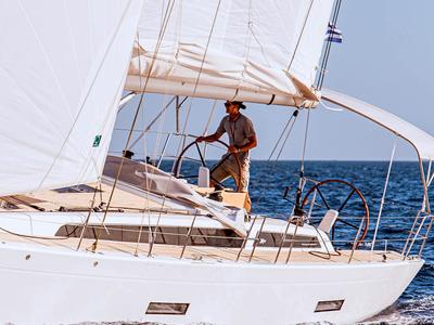 Cockpit of Athena, a X-Yachts X4⁶ sailboat at Lavreotiki Municipal Unit, Greece