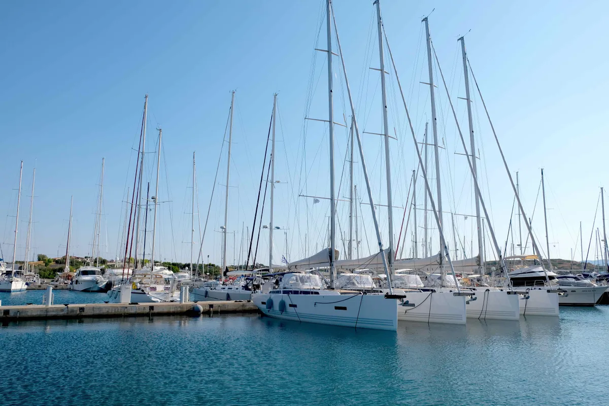 Exterior view of Athena, a X-Yachts X4⁶ sailboat at Lavreotiki Municipal Unit, Greece