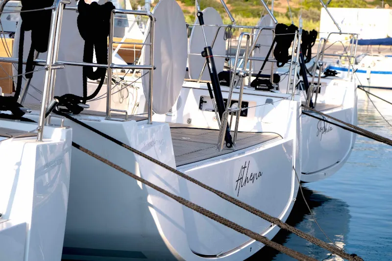 Exterior view of Athena, a X-Yachts X4⁶ sailboat at Lavreotiki Municipal Unit, Greece