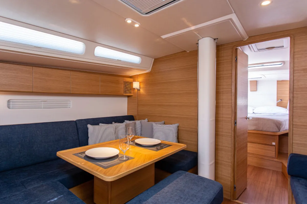Salon of Athena, a X-Yachts X4⁶ sailboat at Lavreotiki Municipal Unit, Greece