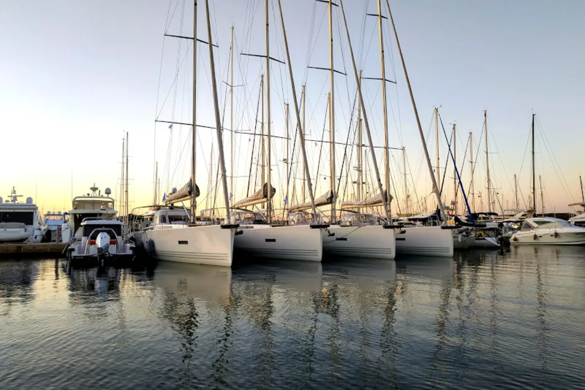 Exterior view of Athena, a X-Yachts X4⁶ sailboat at Lavreotiki Municipal Unit, Greece