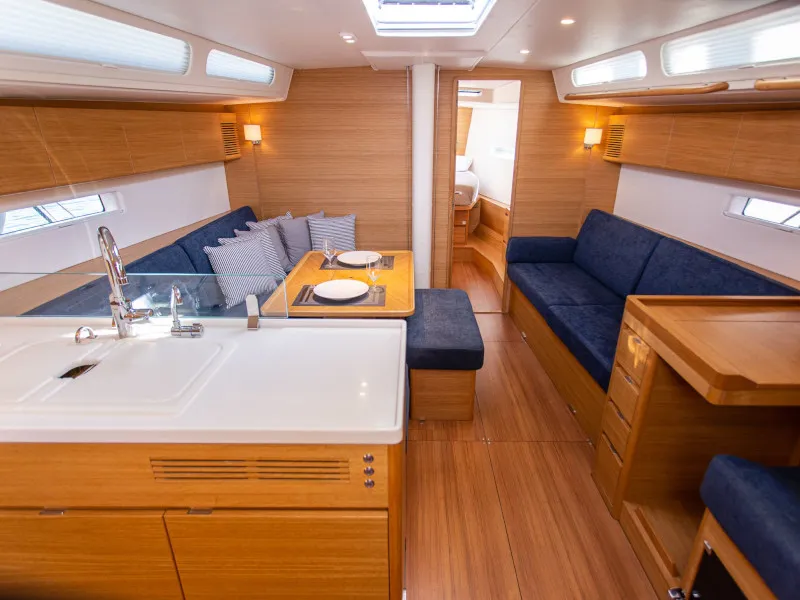 Galley of Athena, a X-Yachts X4⁶ sailboat at Lavreotiki Municipal Unit, Greece
