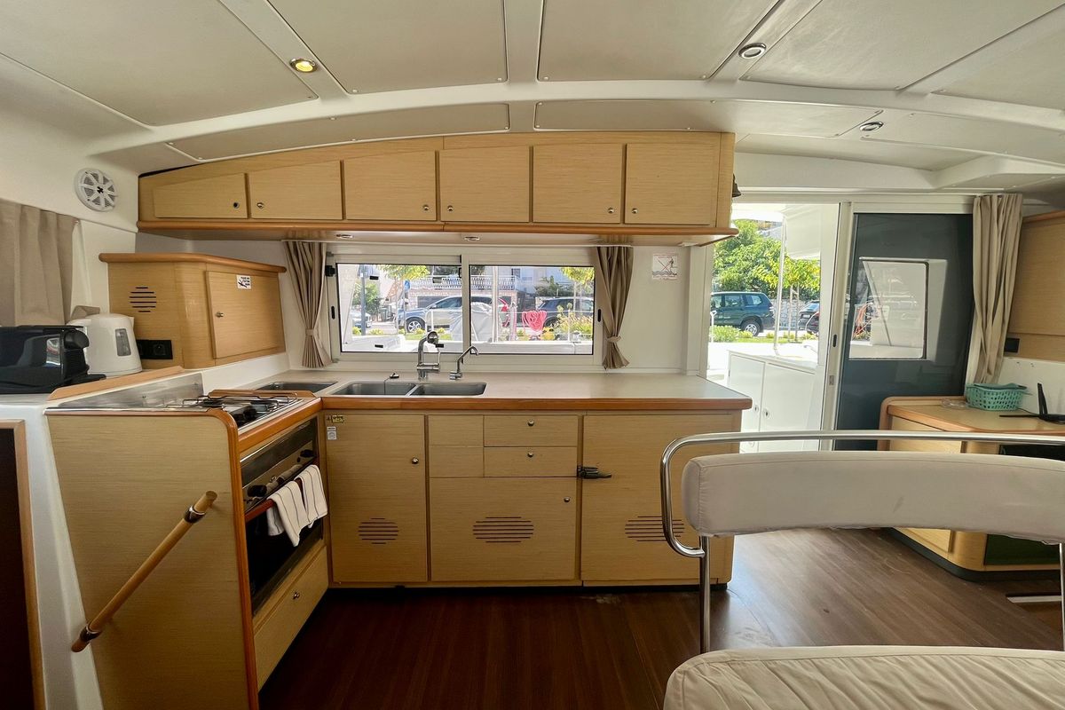 Galley of Celia, a Lagoon 440 catamaran at Općina Marina, Croatia