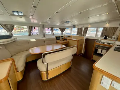 Salon of Celia, a Lagoon 440 catamaran at Općina Marina, Croatia