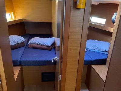 Cabin on DESIRE, a Jeanneau Sun Loft 47 sailboat at Parikia, Greece
