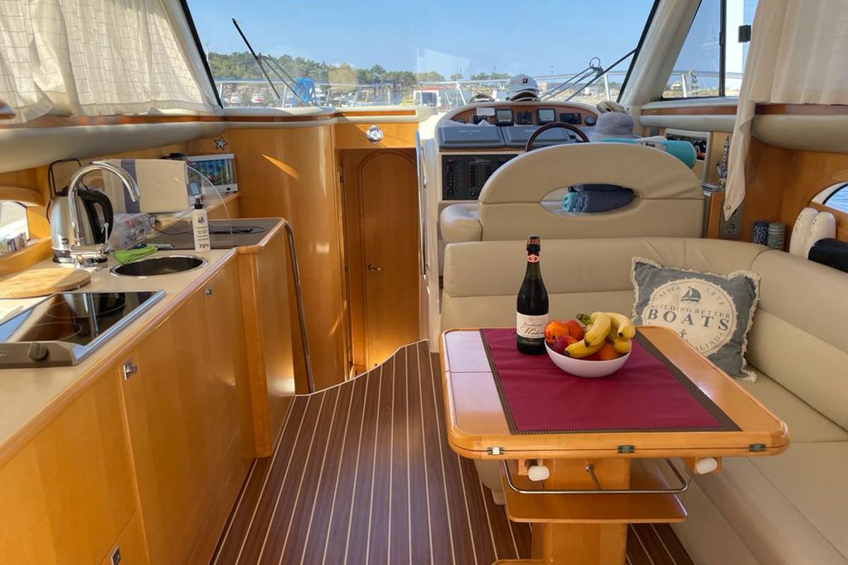 Salon of NN, a Altair 45 yacht at Grad Pula, Croatia