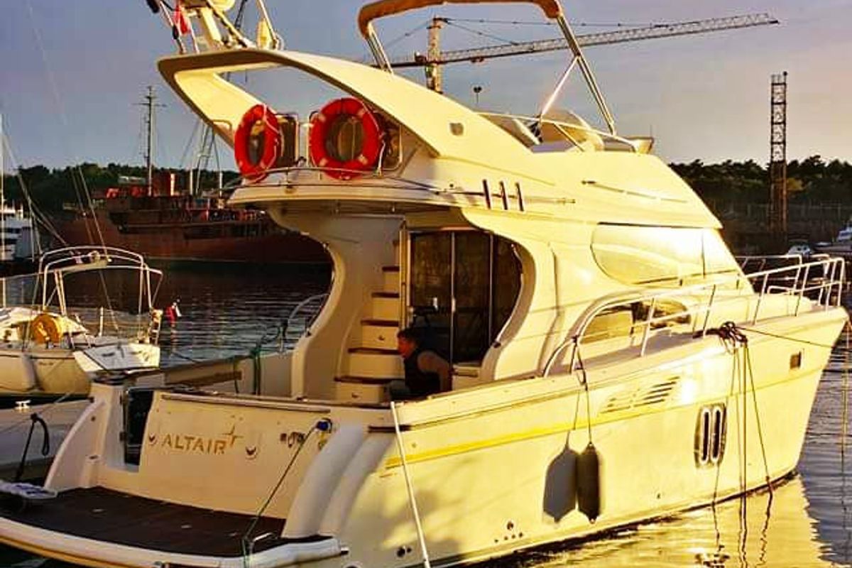 Exterior view of NN, a Altair 45 yacht at Grad Pula, Croatia