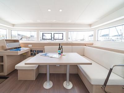 Salon of Nemo, a Lagoon 40 catamaran at Municipal Unit of Rhodes, Greece