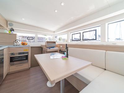 Galley of Nemo, a Lagoon 40 catamaran at Municipal Unit of Rhodes, Greece