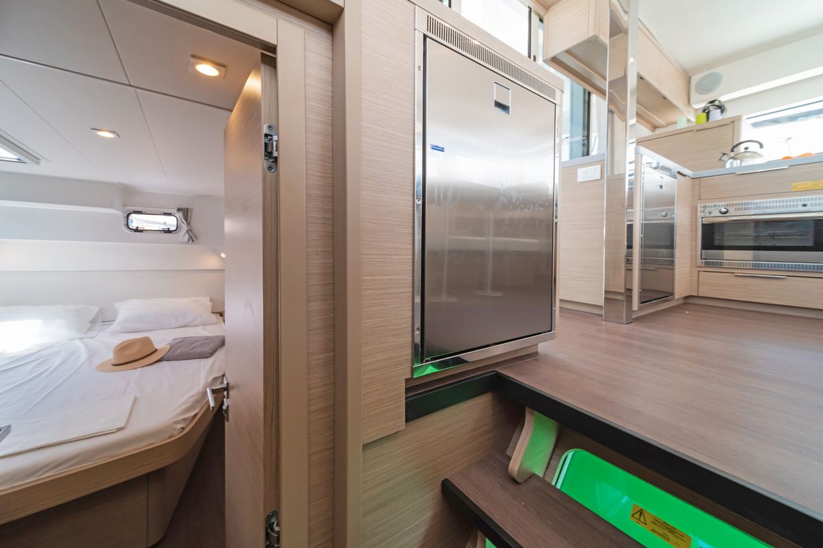 Galley of Nemo, a Lagoon 40 catamaran at Municipal Unit of Rhodes, Greece