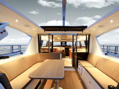 Deck of Freedom, a Moody 54 sailboat at Gouvia, Greece
