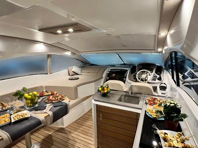 Cockpit of Piccere, a Sessa Marine Sessa C48 yacht at Salerno, Italy