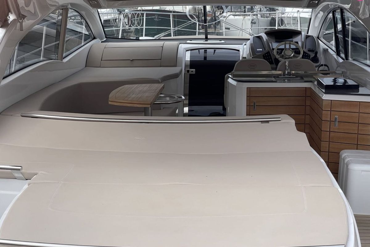 Deck of Piccere, a Sessa Marine Sessa C48 yacht at Salerno, Italy