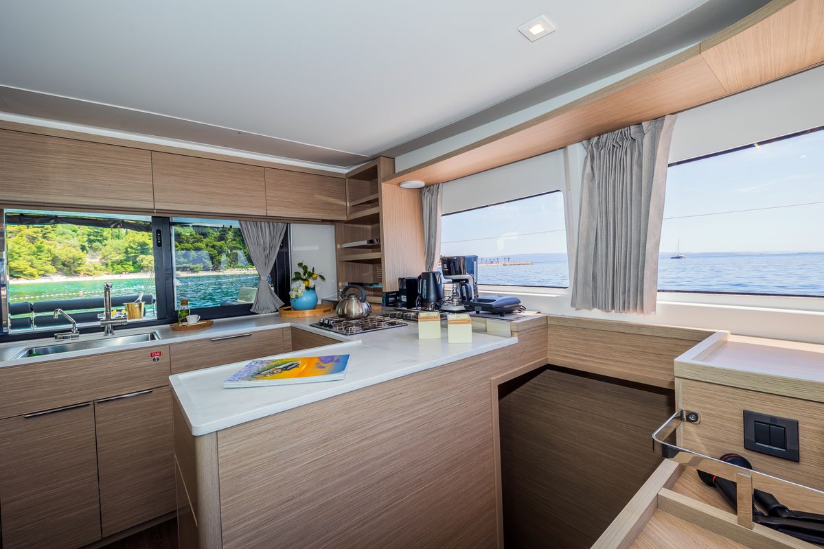 Galley of Big Blue, a Lagoon 46 catamaran at Split, Croatia