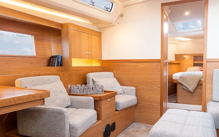 Salon of Marion, a Hanse Yachts Hanse 455 sailboat at Dubrovnik, Croatia