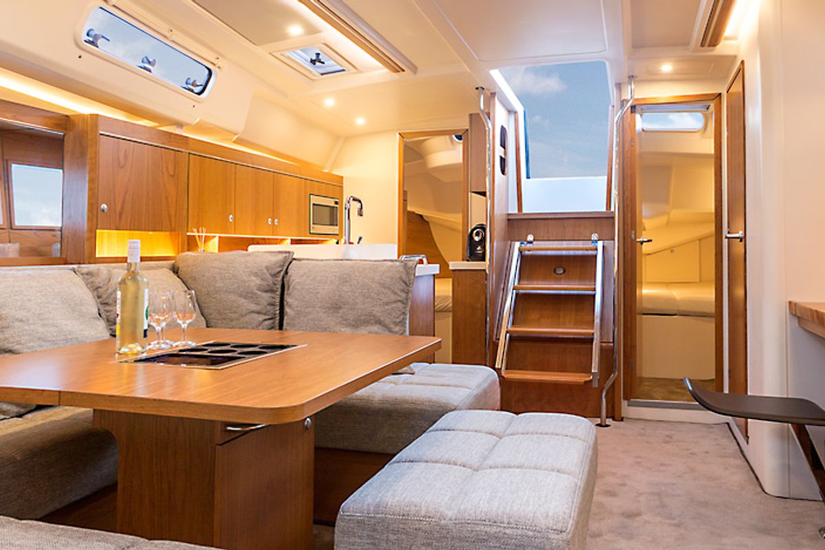 Salon of Marion, a Hanse Yachts Hanse 455 sailboat at Dubrovnik, Croatia