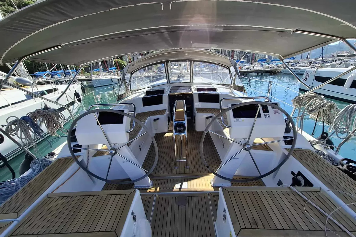 Marion, a Hanse Yachts Hanse 455 sailboat at Dubrovnik, Croatia
