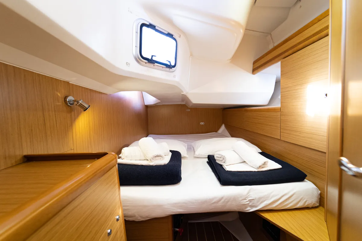 Cabin on Beethoven ( with Bowthruster ,Solar Panels), a Jeanneau Sun Odyssey 44 i sailboat at Kavala, Greece