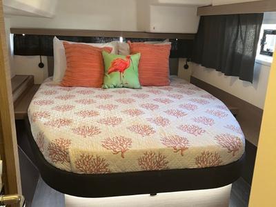 Cabin on Scarlet Ibis, a Fountaine Pajot Isla 40 catamaran at Road Town, British Virgin Islands