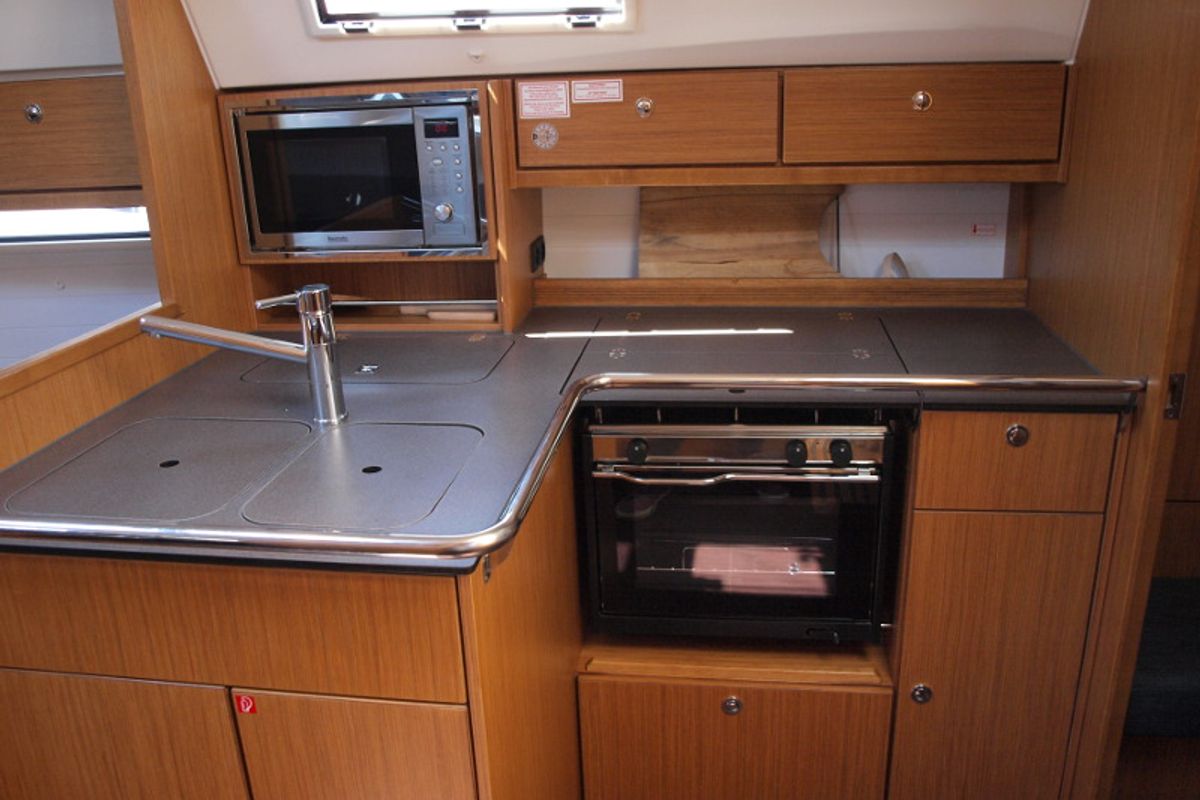 Galley of Sea Wolf, a Bavaria Cruiser 36 sailboat at Primošten, Croatia