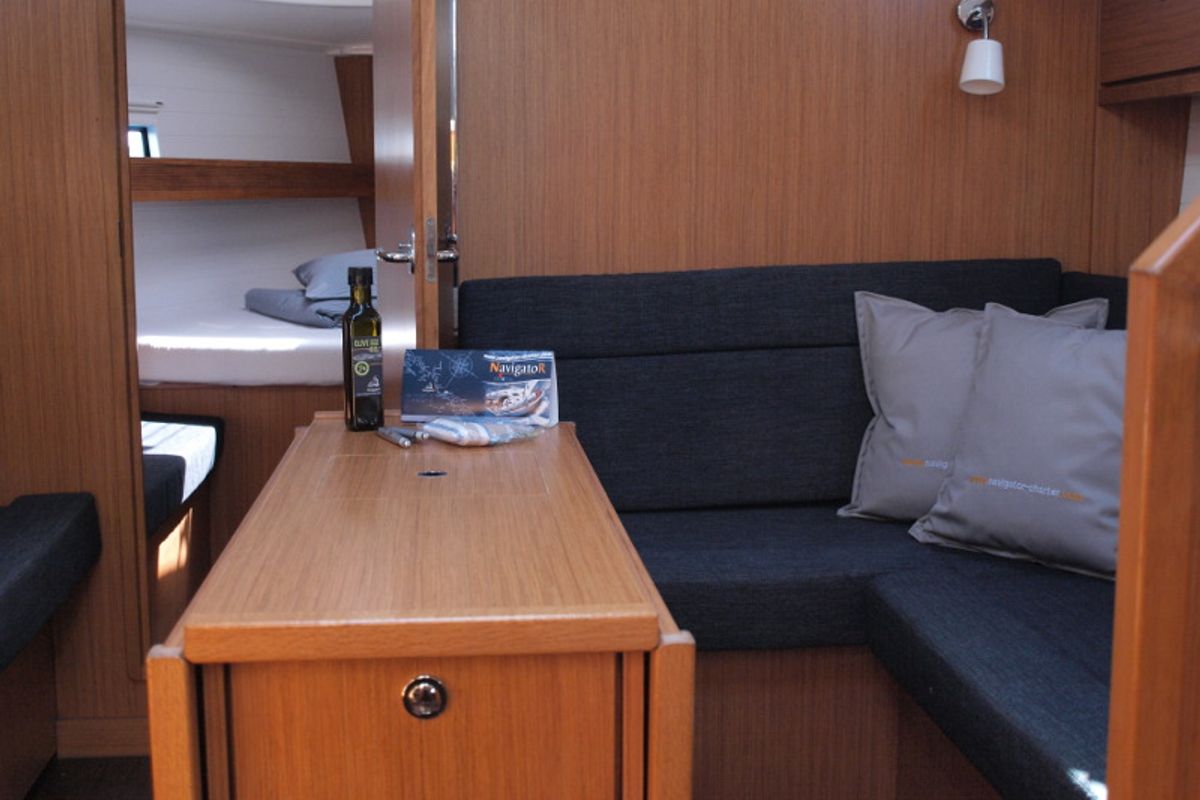 Salon of Sea Wolf, a Bavaria Cruiser 36 sailboat at Primošten, Croatia