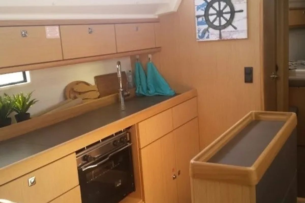 Galley of Leonidas Bavaria 46 Cruiser, a Bavaria 46 Cruiser sailboat at Municipal Unit of Lefkada, Greece