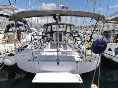 Cockpit of March, a Beneteau First 36 sailboat at Grad Biograd na Moru, Croatia
