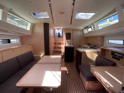 Salon of Adonis, a Bavaria Vision 42 sailboat at Preveza, Greece