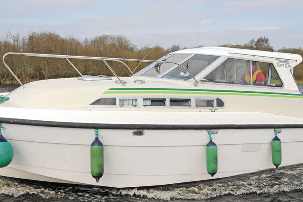 Exterior view of Town Star - Budget 3, a Cygnet Town Star motorboat at Carrick-on-Shannon, Ireland