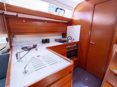 Galley of Apus, a Dufour 412 GL sailboat at Grad Pula, Croatia