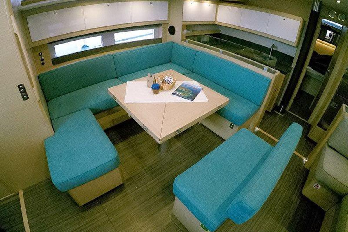 Salon of Vita, a Dufour 530 sailboat at Grad Šibenik, Croatia
