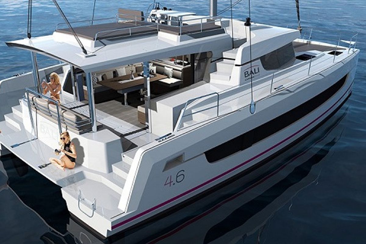 Panda, a Bali 4.6 catamaran at Olbia, Italy
